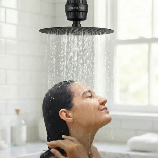Premium Shower Filter & Water Softener - Black